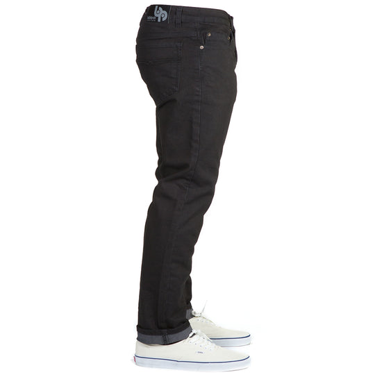 Side View of Blackout Denim - Adventure Fit - 6th Gen Bulletprufe Jeans. With the added stretch of elastane, 6th Gen Blackouts offer exceptional flexibility, allowing for unrestricted movement.