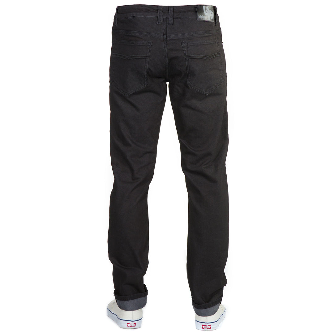 Back View of Blackout Denim - Slim Fit - 6th Gen Bulletprufe Jeans. Perfect for Your Adventures. Blackouts offer exceptional durability and flexibility, providing the freedom of movement needed for your next foray into the unknown.