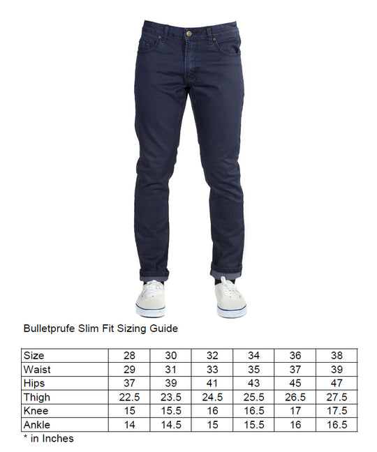 Front View of Midnight Blue Denim - Slim Fit - 4th Gen, designed with a slim, not skinny, tapered fit that strikes the perfect balance between durability, style, and comfort.