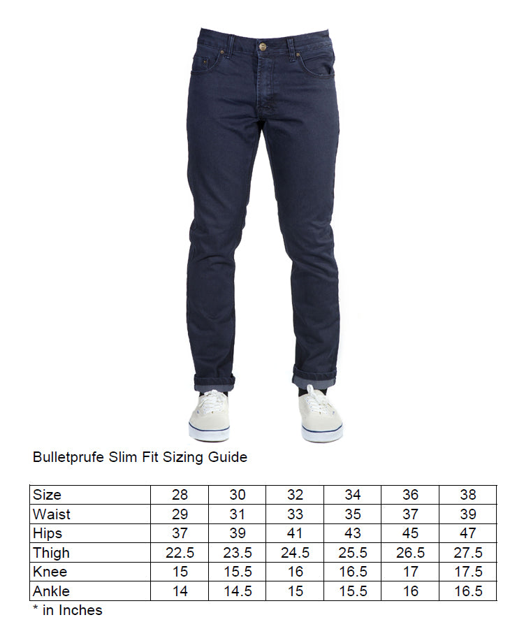 Front View of Midnight Blue Denim - Slim Fit - 6th Gen, designed with a slim, not skinny, tapered fit that strikes the perfect balance between durability, style, and comfort.