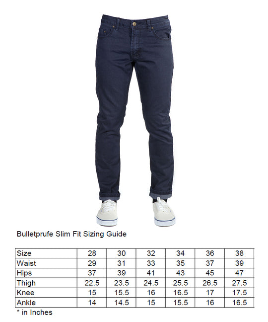 Front View of Midnight Blue Denim - Slim Fit - 6th Gen, designed with a slim, not skinny, tapered fit that strikes the perfect balance between durability, style, and comfort.