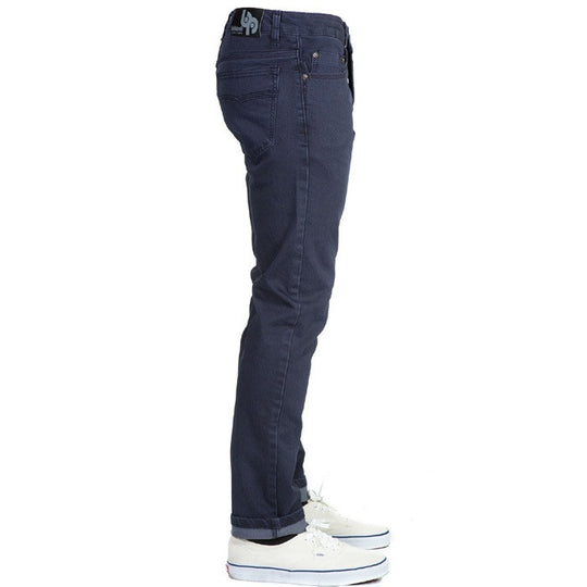 Side View of Midnight Blue Denim - Slim Fit - 6th Gen, offers unmatched strength and flexibility, built for the wild, yet refined enough for the city,
