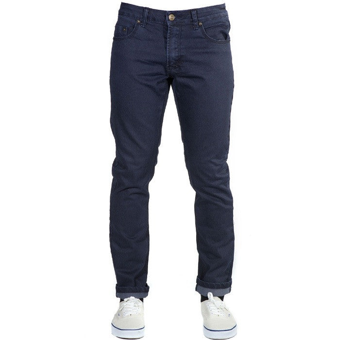Front View of Midnight Blue Denim - Slim Fit - 4th Gen, designed with a slim, not skinny, tapered fit that strikes the perfect balance between durability, style, and comfort.