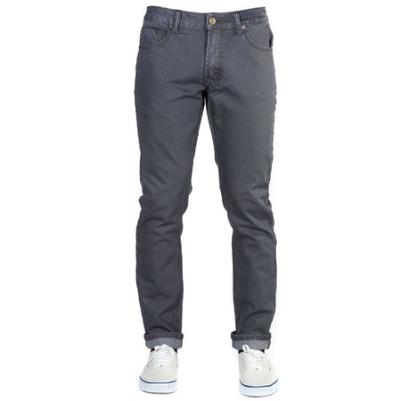  A front view of Slate Grey Denim - Slim Fit - 4th Gen Bulletprufe Jeans, organic cotton, super rugged ballistic nylon, PET (recycled/upcycled water bottles), and Freedom of Movement elastane.